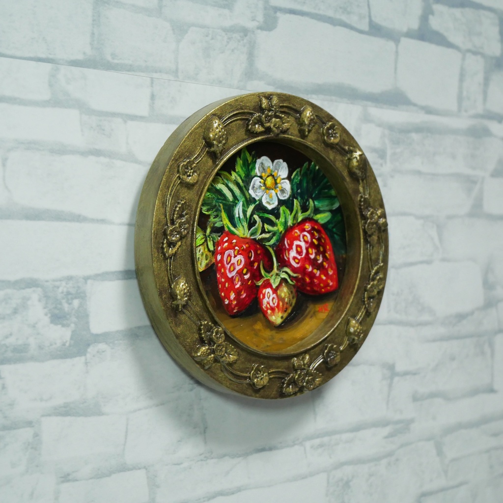 油絵 原画【至福のひと時 ― 芳醇な記憶】ミニ絵画 手のひらサイズ 原画一点物・インテリア・ギフト・ラッピング