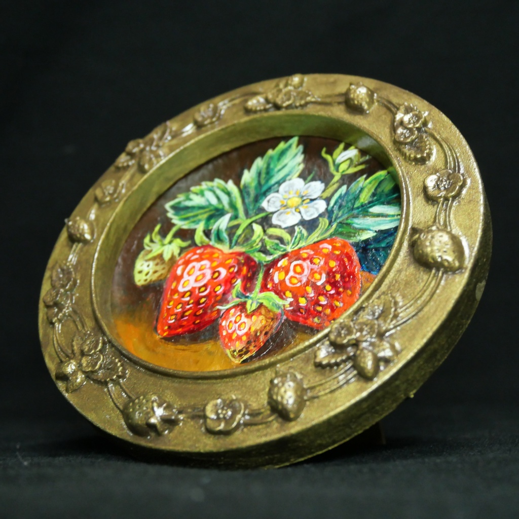 油絵 原画【至福のひと時 ― 芳醇な記憶】ミニ絵画 手のひらサイズ 原画一点物・インテリア・ギフト・ラッピング