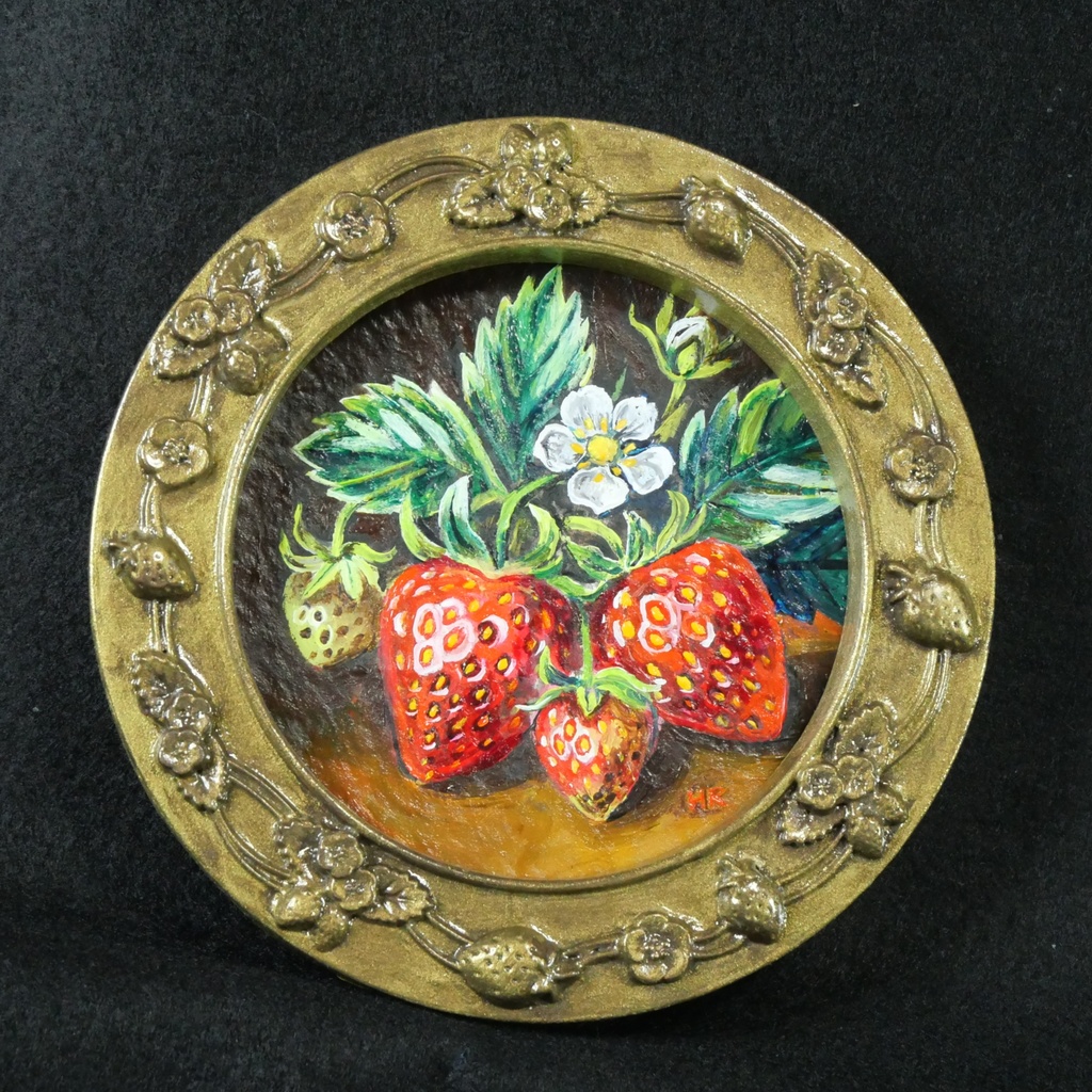 油絵 原画【至福のひと時 ― 芳醇な記憶】ミニ絵画 手のひらサイズ 原画一点物・インテリア・ギフト・ラッピング