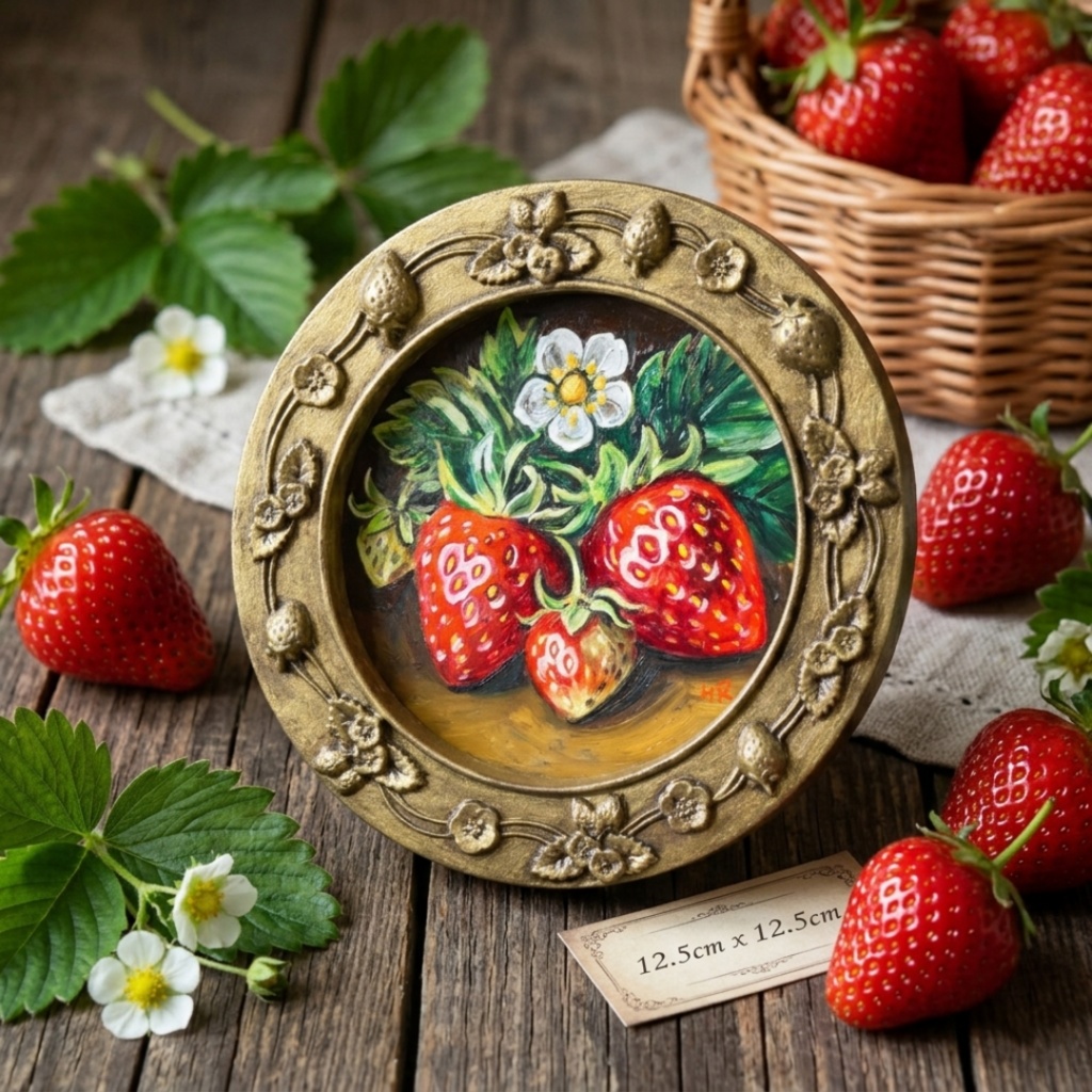 油絵 原画【至福のひと時 ― 芳醇な記憶】ミニ絵画 手のひらサイズ 原画一点物・インテリア・ギフト・ラッピング