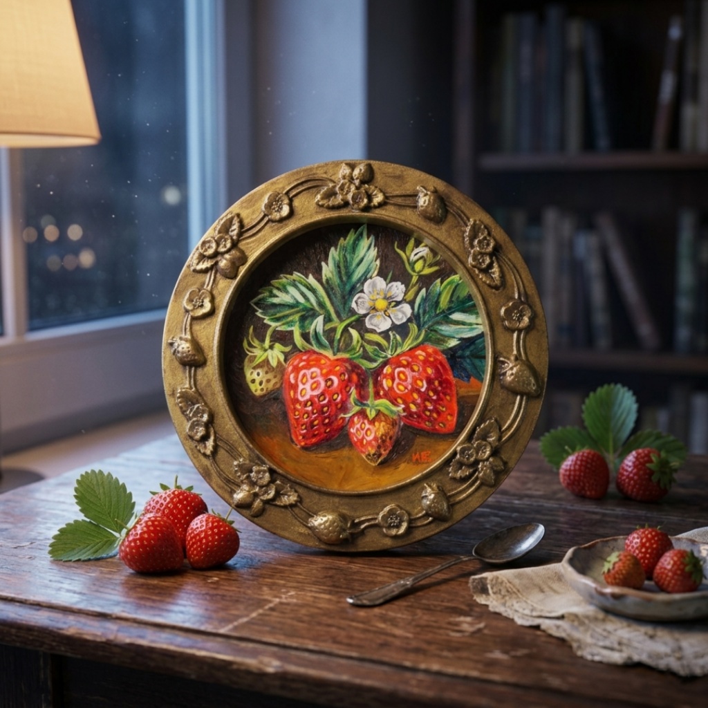 油絵 原画【至福のひと時 ― 芳醇な記憶】ミニ絵画 手のひらサイズ 原画一点物・インテリア・ギフト・ラッピング