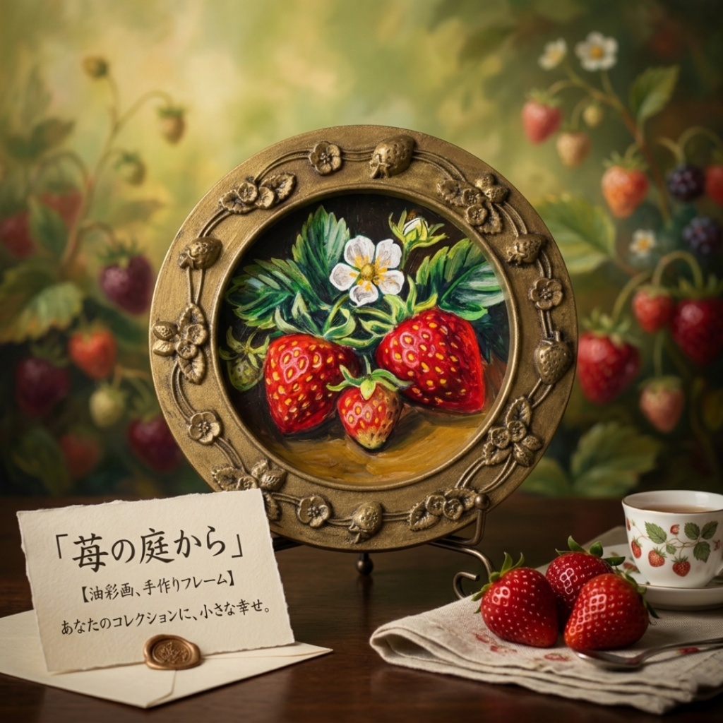 油絵 原画【至福のひと時 ― 芳醇な記憶】ミニ絵画 手のひらサイズ 原画一点物・インテリア・ギフト・ラッピング