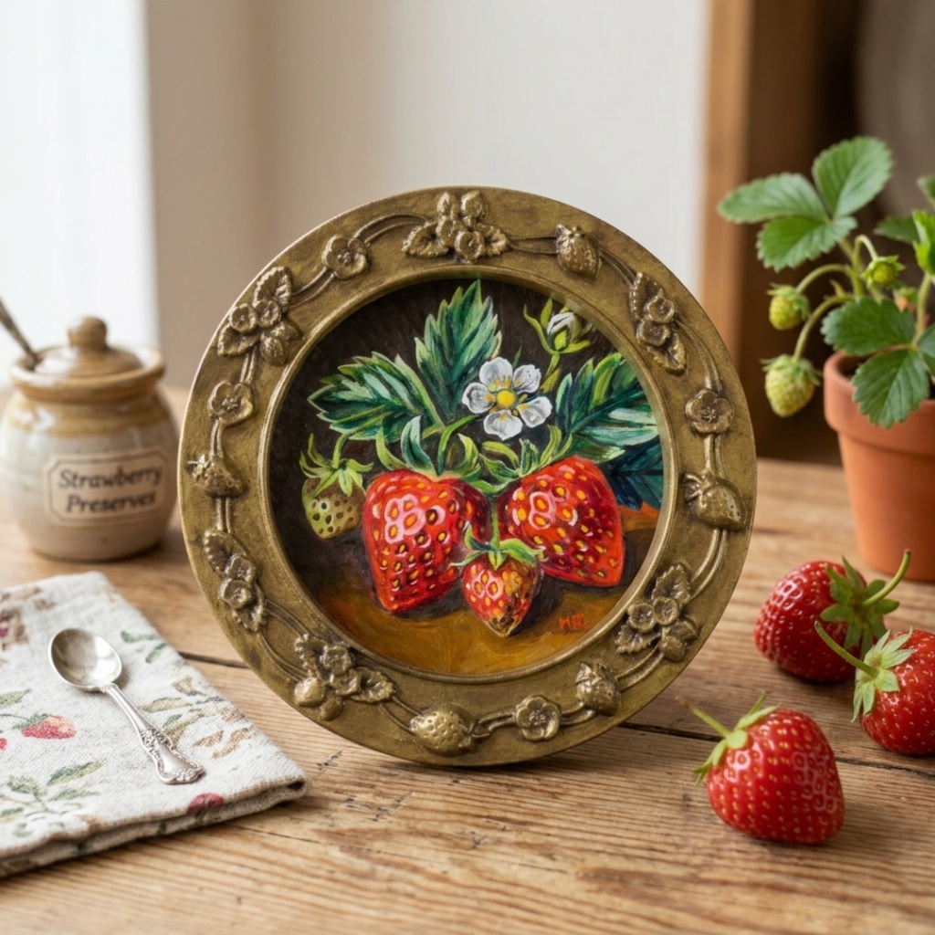 油絵 原画【至福のひと時 ― 芳醇な記憶】ミニ絵画 手のひらサイズ 原画一点物・インテリア・ギフト・ラッピング