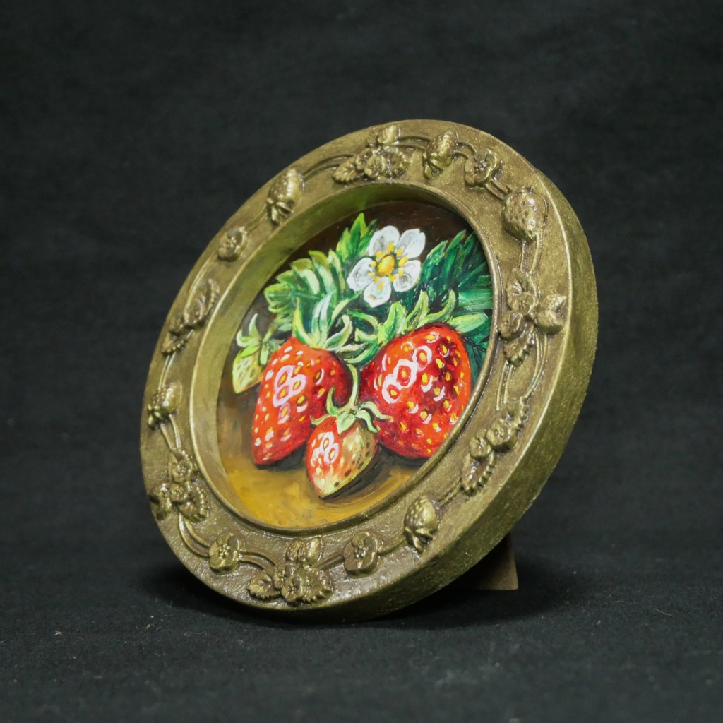 油絵 原画【至福のひと時 ― 芳醇な記憶】ミニ絵画 手のひらサイズ 原画一点物・インテリア・ギフト・ラッピング