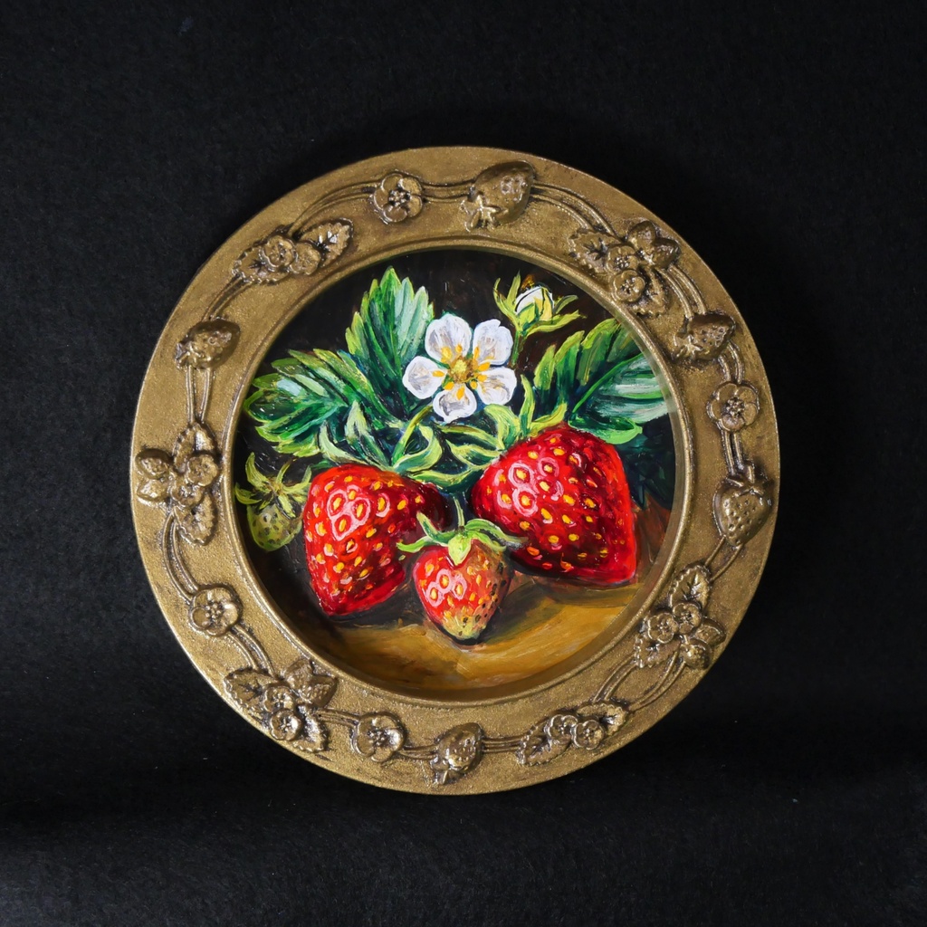 油絵 原画【至福のひと時 ― 芳醇な記憶】ミニ絵画 手のひらサイズ 原画一点物・インテリア・ギフト・ラッピング