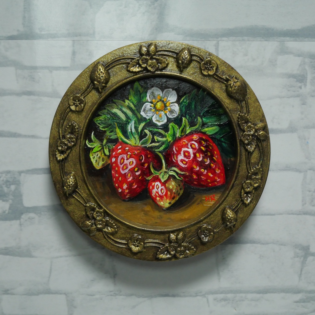 油絵 原画【至福のひと時 ― 芳醇な記憶】ミニ絵画 手のひらサイズ 原画一点物・インテリア・ギフト・ラッピング