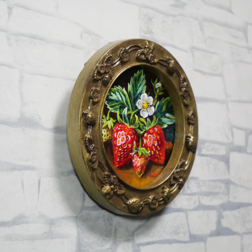 油絵 原画【至福のひと時 ― 芳醇な記憶】ミニ絵画 手のひらサイズ 原画一点物・インテリア・ギフト・ラッピング