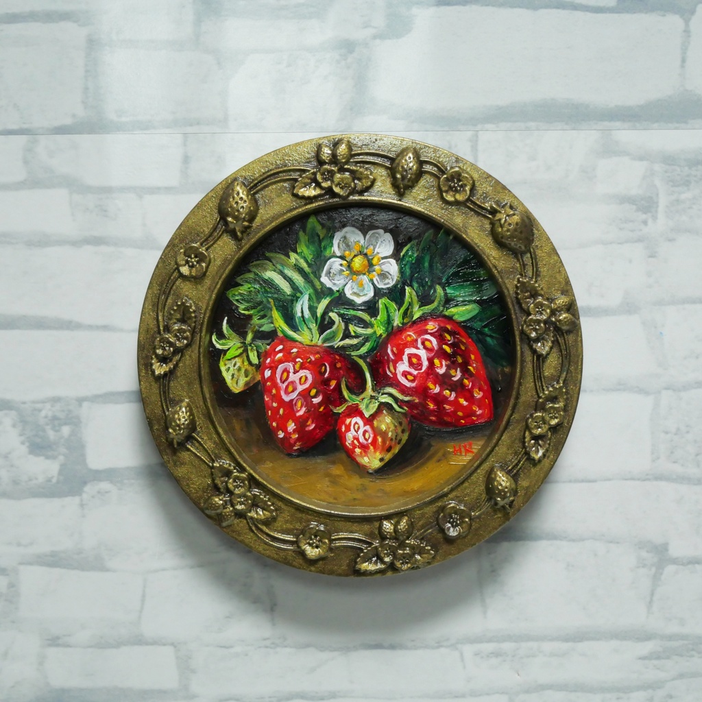 油絵 原画【至福のひと時 ― 芳醇な記憶】ミニ絵画 手のひらサイズ 原画一点物・インテリア・ギフト・ラッピング