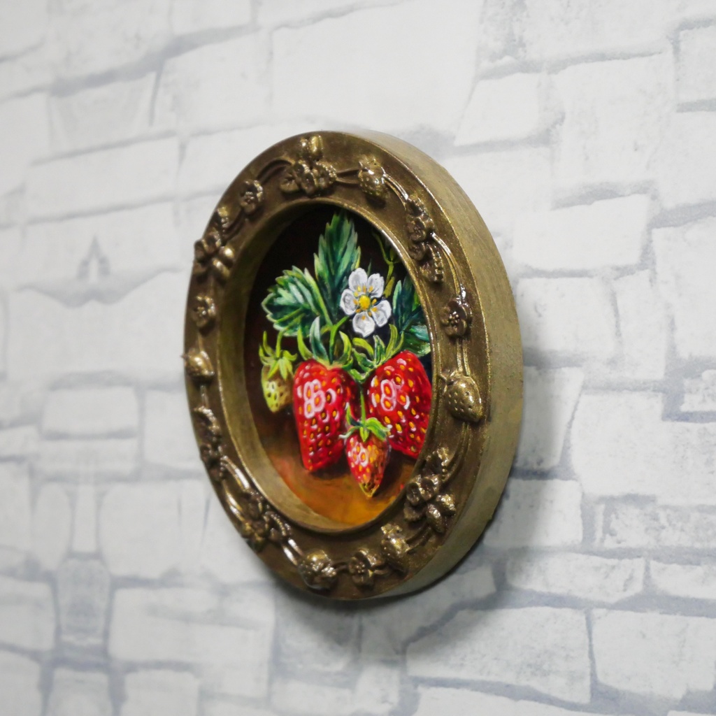 油絵 原画【至福のひと時 ― 芳醇な記憶】ミニ絵画 手のひらサイズ 原画一点物・インテリア・ギフト・ラッピング