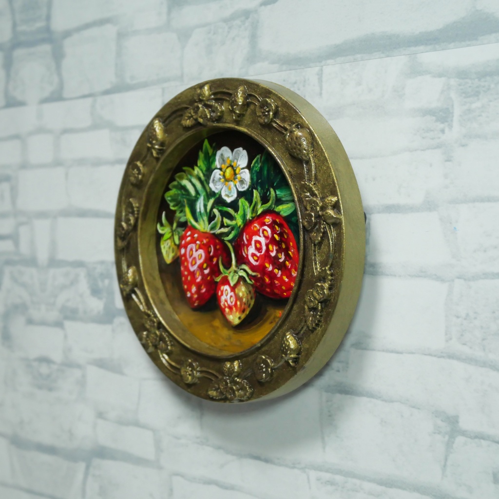 油絵 原画【至福のひと時 ― 芳醇な記憶】ミニ絵画 手のひらサイズ 原画一点物・インテリア・ギフト・ラッピング