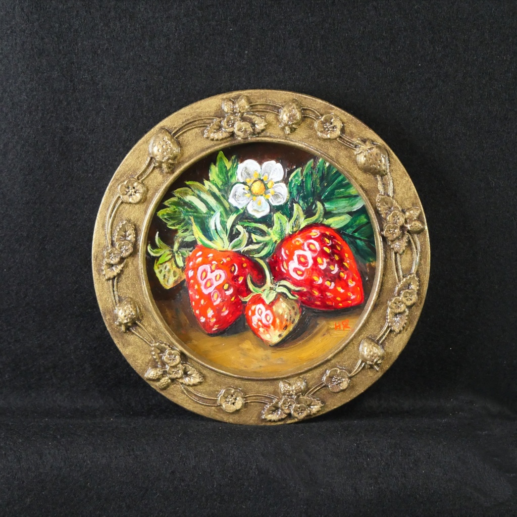 油絵 原画【至福のひと時 ― 芳醇な記憶】ミニ絵画 手のひらサイズ 原画一点物・インテリア・ギフト・ラッピング