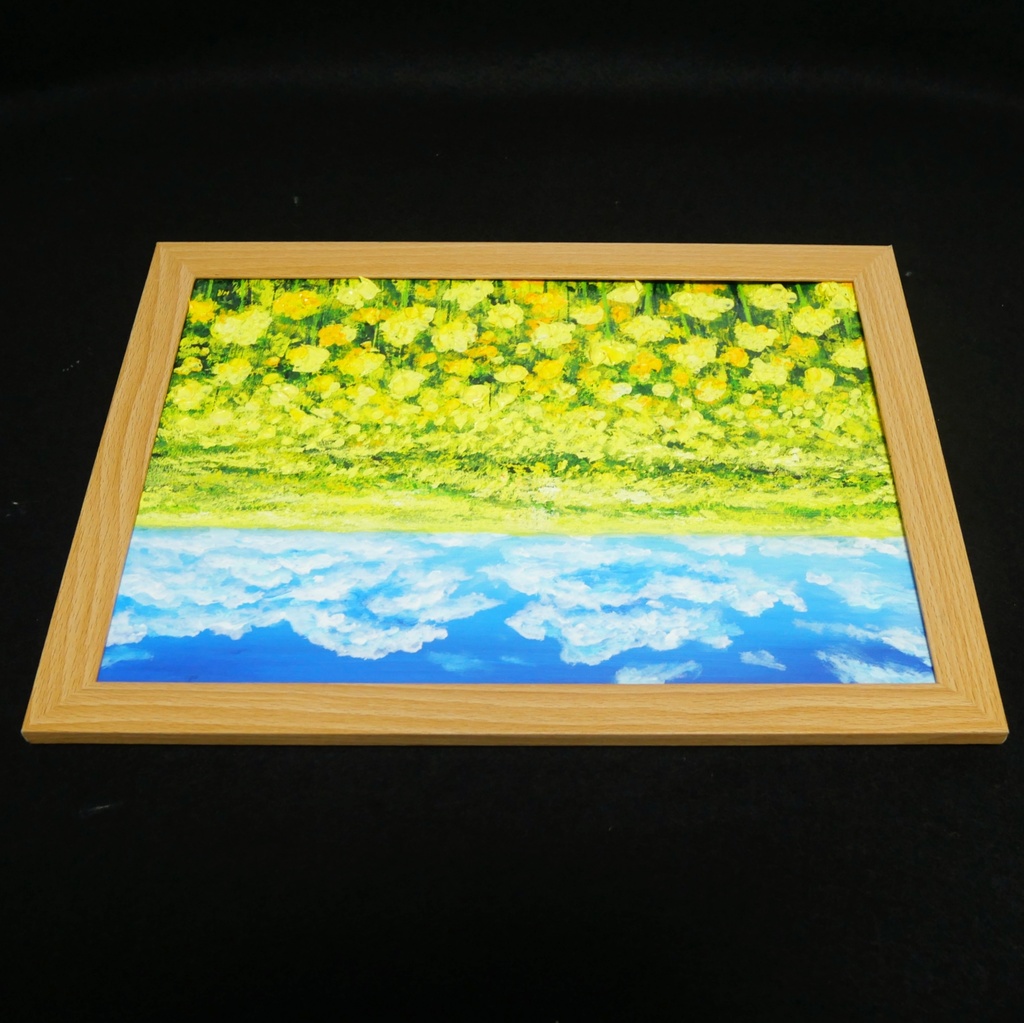 【原画】幸せの黄色い絨毯 | 菜の花の油絵 インテリア モダンアート