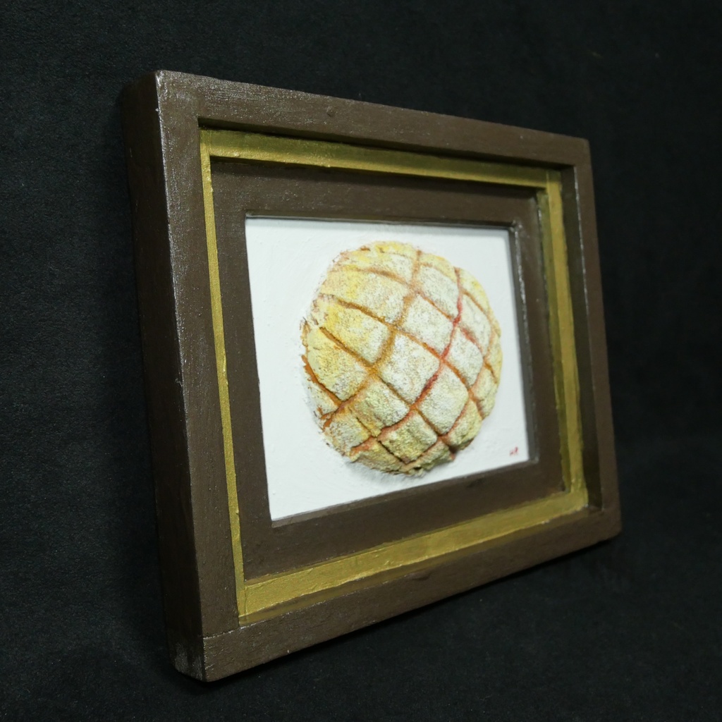 油絵「焼きたての記憶」 立体アート 絵画 原画 肉筆 油彩画 カフェ風インテリア