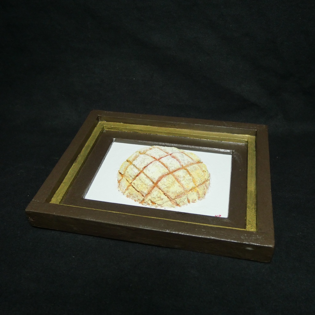 油絵「焼きたての記憶」 立体アート 絵画 原画 肉筆 油彩画 カフェ風インテリア