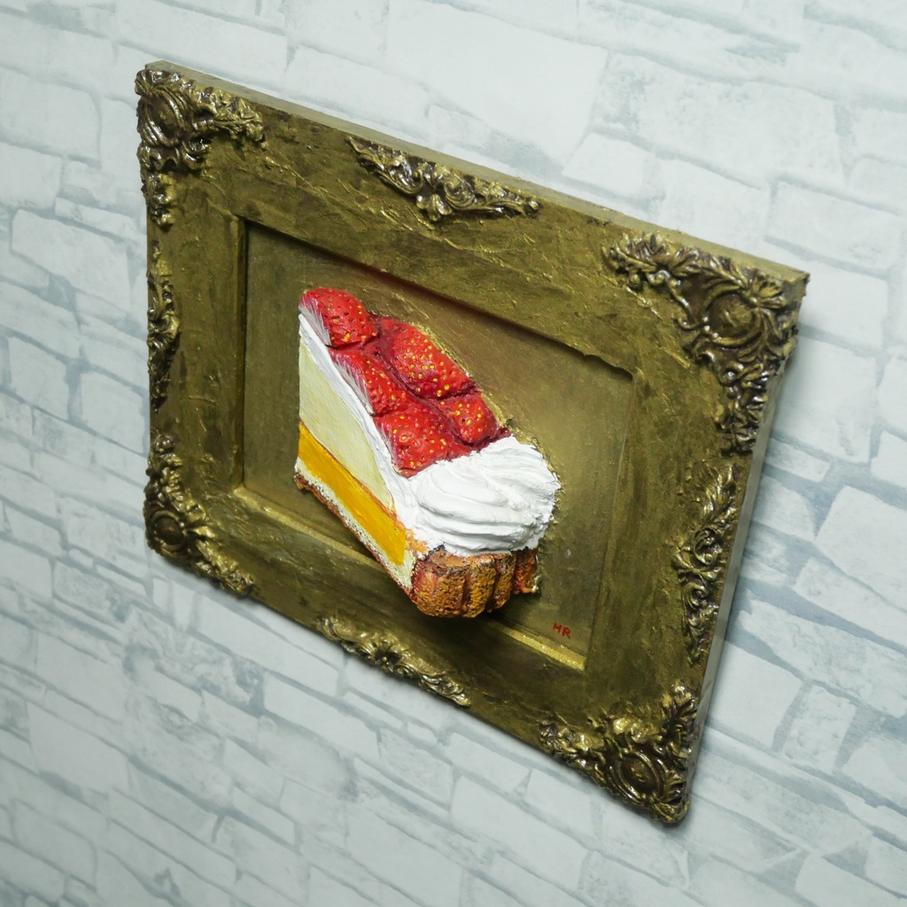 油絵「ご褒美の、その先へ」 立体アート 絵画 原画 肉筆 油彩画 カフェ風インテリア