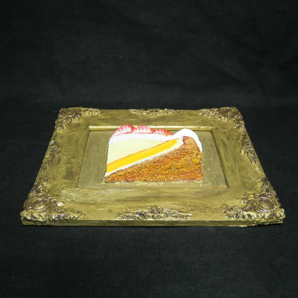 油絵「ご褒美の、その先へ」 立体アート 絵画 原画 肉筆 油彩画 カフェ風インテリア