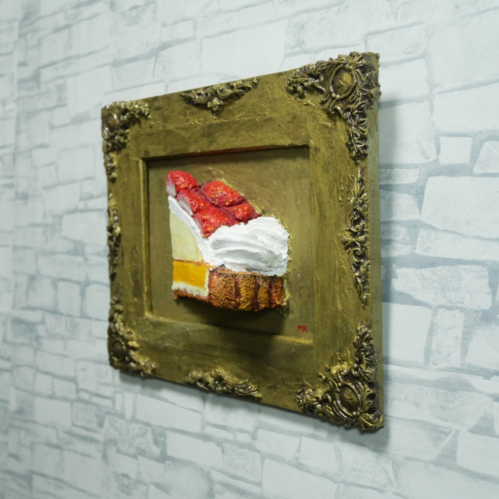 油絵「ご褒美の、その先へ」 立体アート 絵画 原画 肉筆 油彩画 カフェ風インテリア