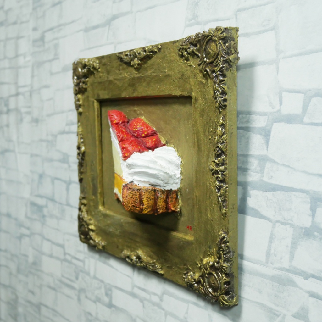 油絵「ご褒美の、その先へ」 立体アート 絵画 原画 肉筆 油彩画 カフェ風インテリア