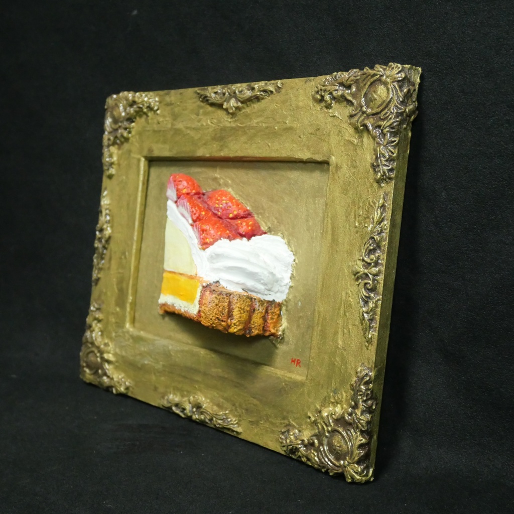 油絵「ご褒美の、その先へ」 立体アート 絵画 原画 肉筆 油彩画 カフェ風インテリア