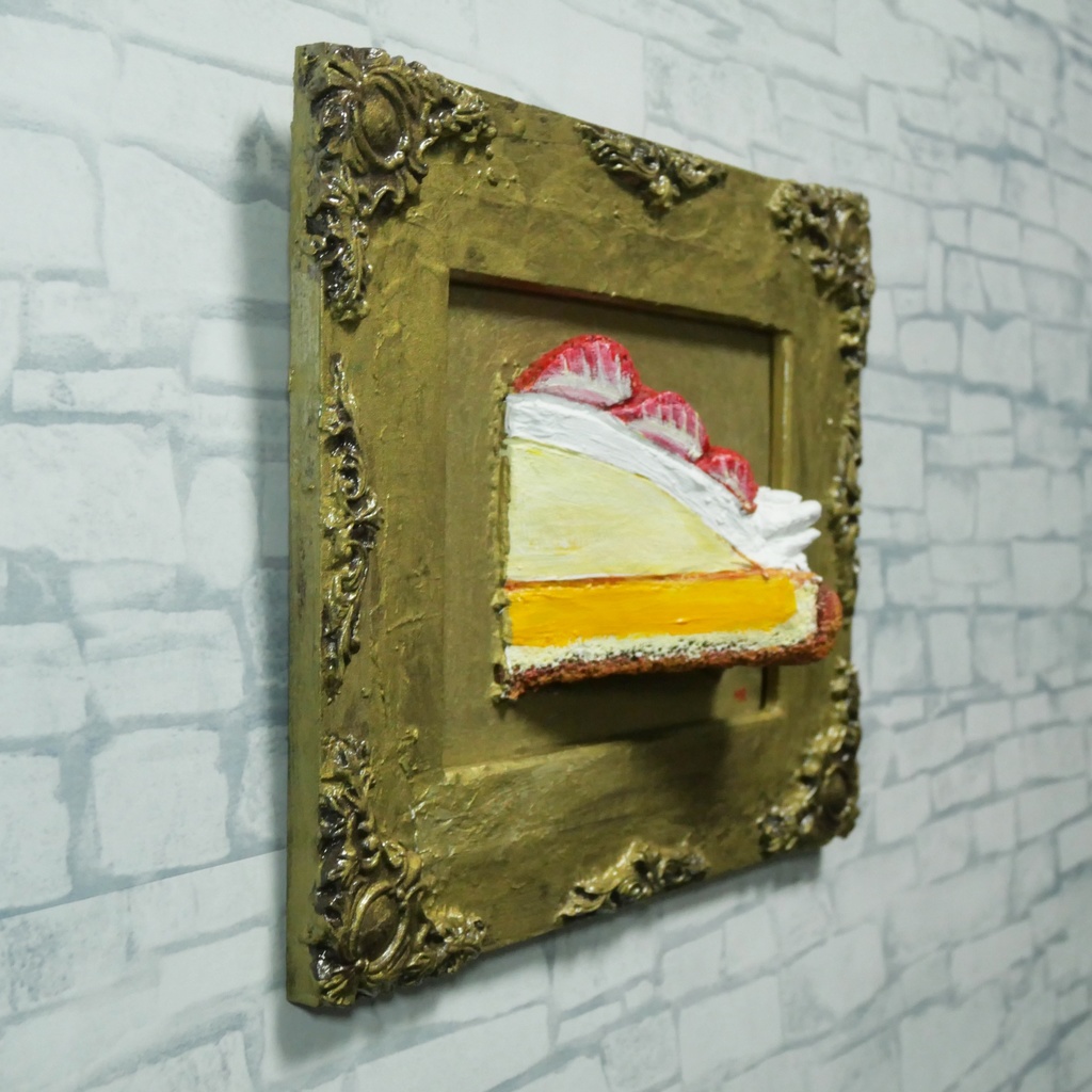 油絵「ご褒美の、その先へ」 立体アート 絵画 原画 肉筆 油彩画 カフェ風インテリア