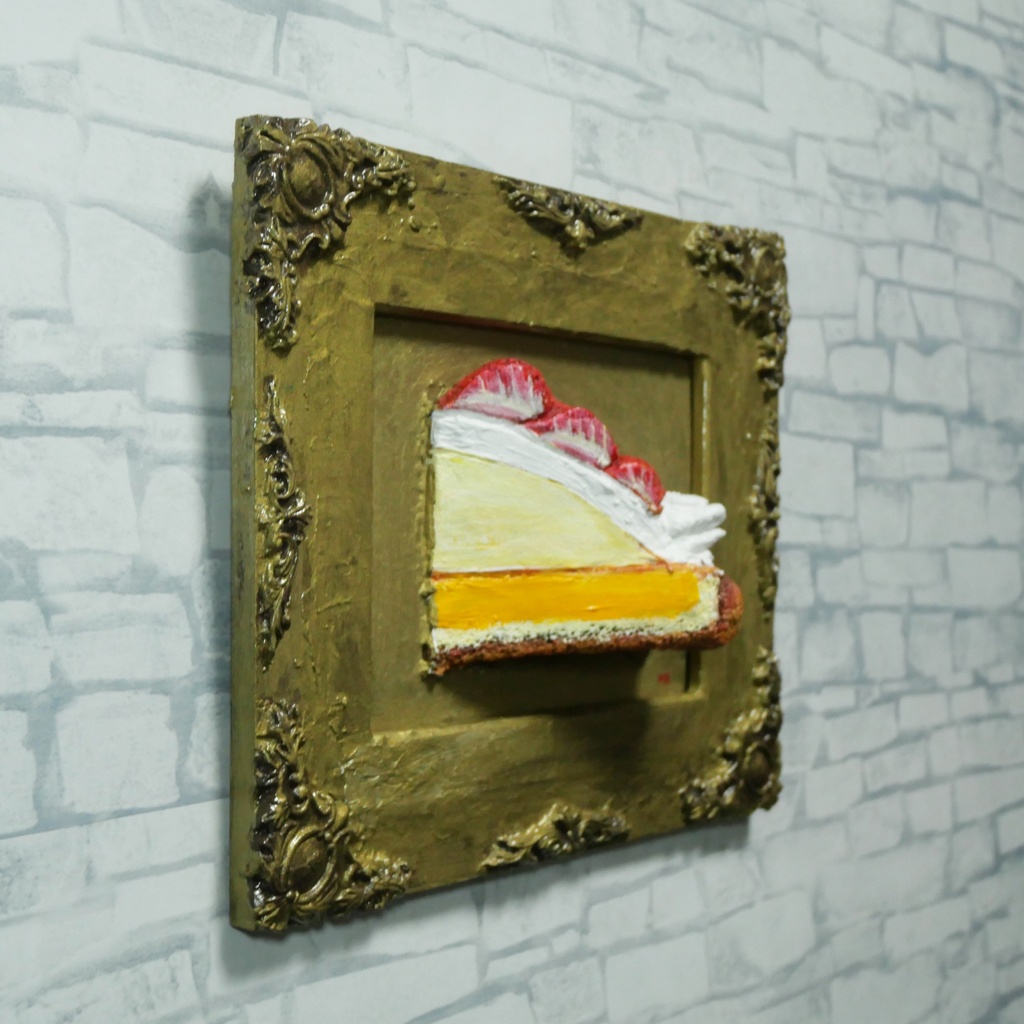 油絵「ご褒美の、その先へ」 立体アート 絵画 原画 肉筆 油彩画 カフェ風インテリア