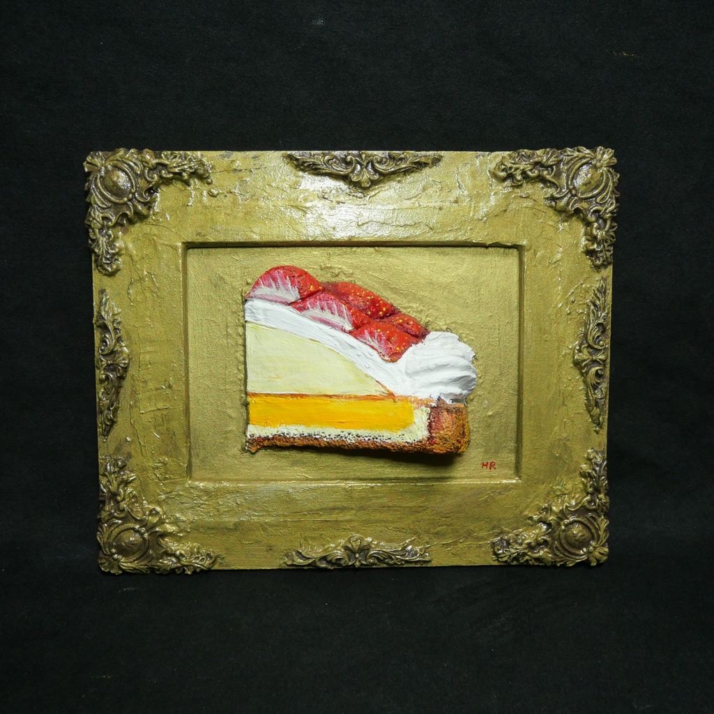 油絵「ご褒美の、その先へ」 立体アート 絵画 原画 肉筆 油彩画 カフェ風インテリア