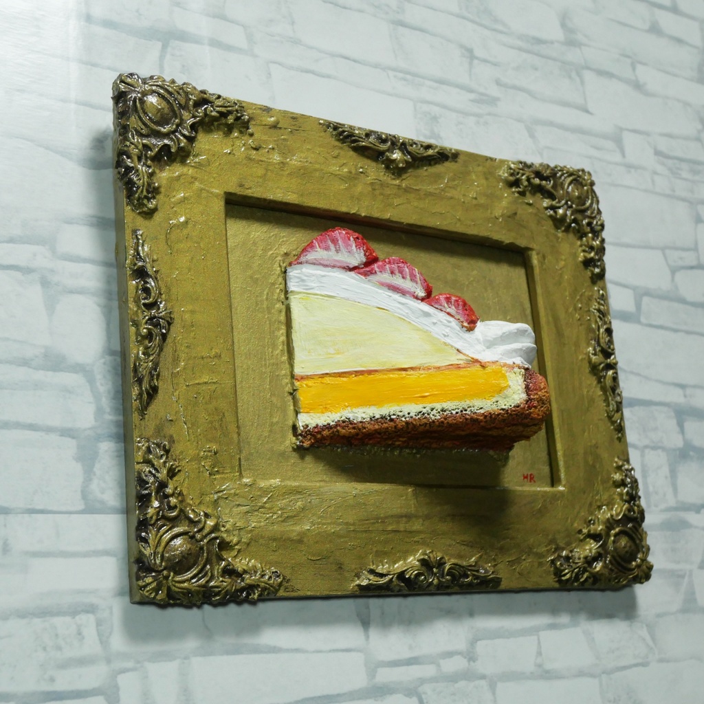 油絵「ご褒美の、その先へ」 立体アート 絵画 原画 肉筆 油彩画 カフェ風インテリア