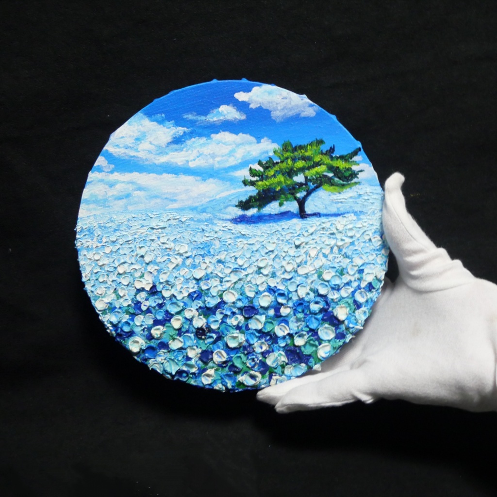 【風の深呼吸】幸運を呼び込む円のアート|油絵 原画|誕生日・新築祝いのギフトにも