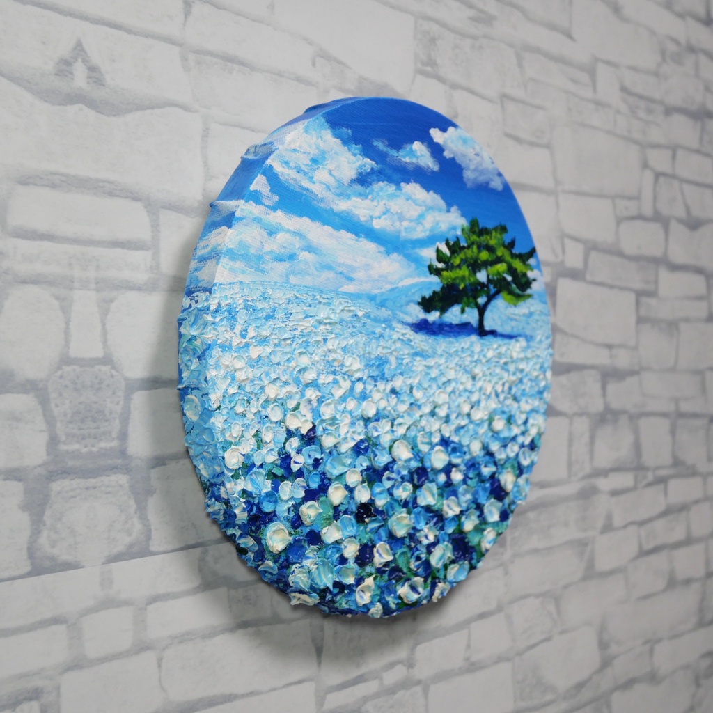 【風の深呼吸】幸運を呼び込む円のアート|油絵 原画|誕生日・新築祝いのギフトにも