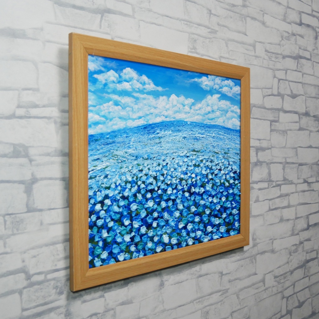 『丘の上の深呼吸』油絵 原画 風景画 母の日ギフト 結婚祝い 新築祝いに 爽やかな空間演出