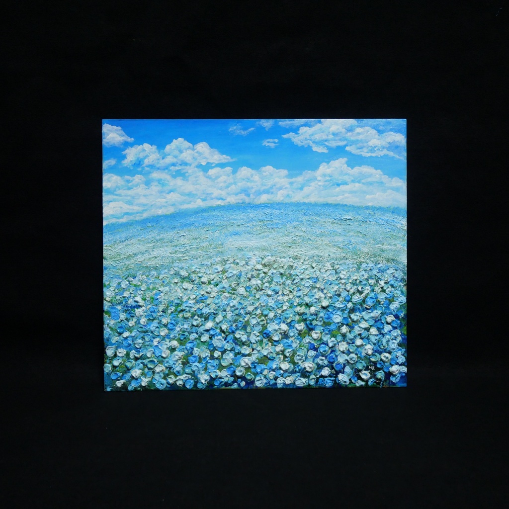 『丘の上の深呼吸』油絵 原画 風景画 母の日ギフト 結婚祝い 新築祝いに 爽やかな空間演出