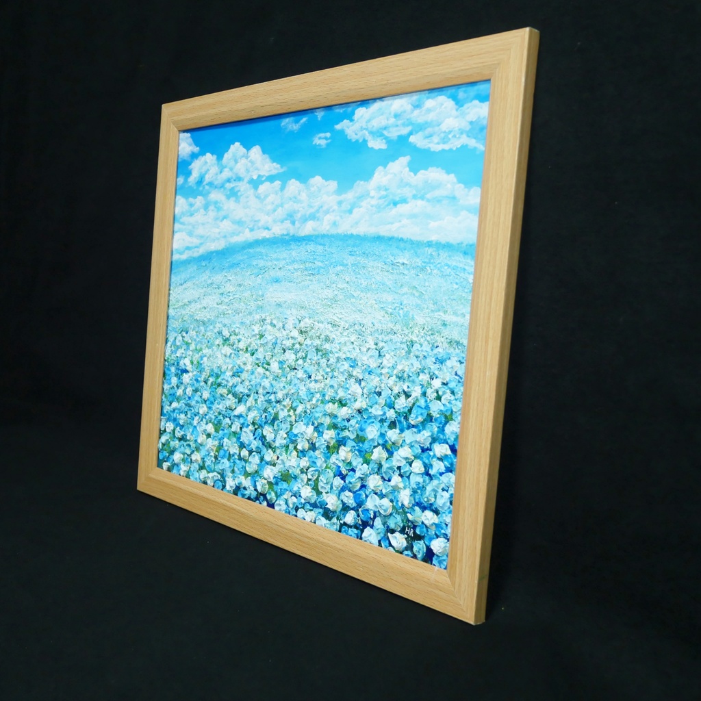 『丘の上の深呼吸』油絵 原画 風景画 母の日ギフト 結婚祝い 新築祝いに 爽やかな空間演出