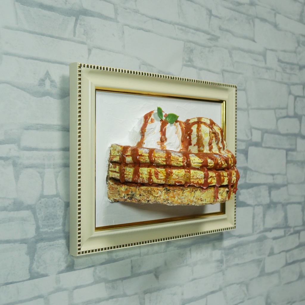 【立体油絵】『至福のプレリュード』3D絵画アート・インテリア・秋スイーツ
