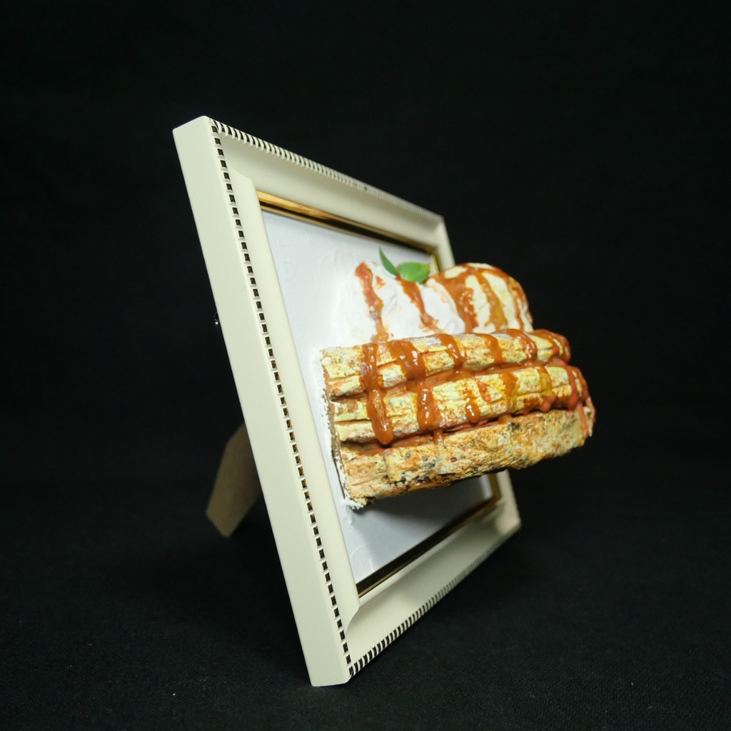 【立体油絵】『至福のプレリュード』3D絵画アート・インテリア・秋スイーツ
