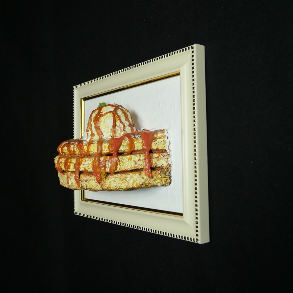 【立体油絵】『至福のプレリュード』3D絵画アート・インテリア・秋スイーツ