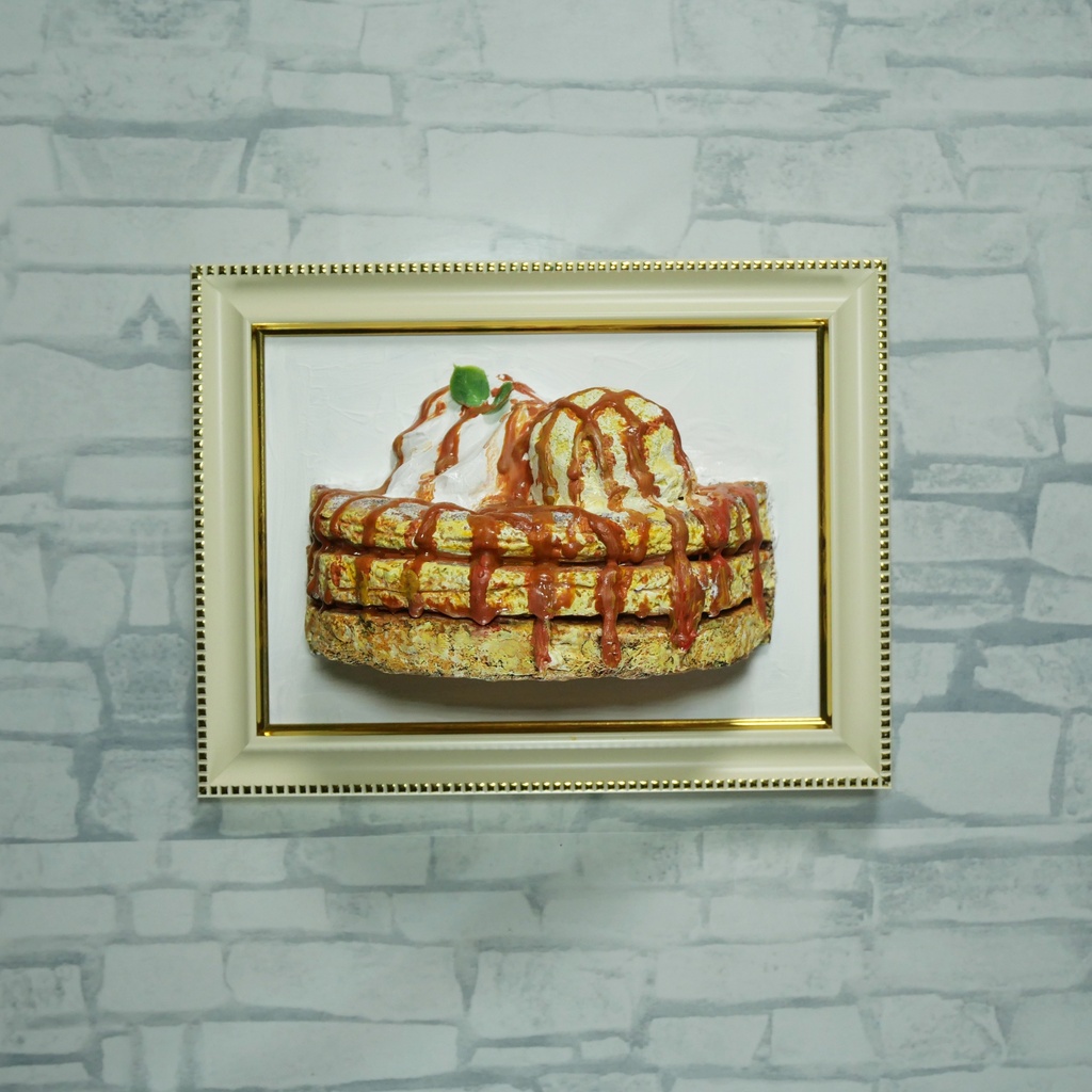 【立体油絵】『至福のプレリュード』3D絵画アート・インテリア・秋スイーツ