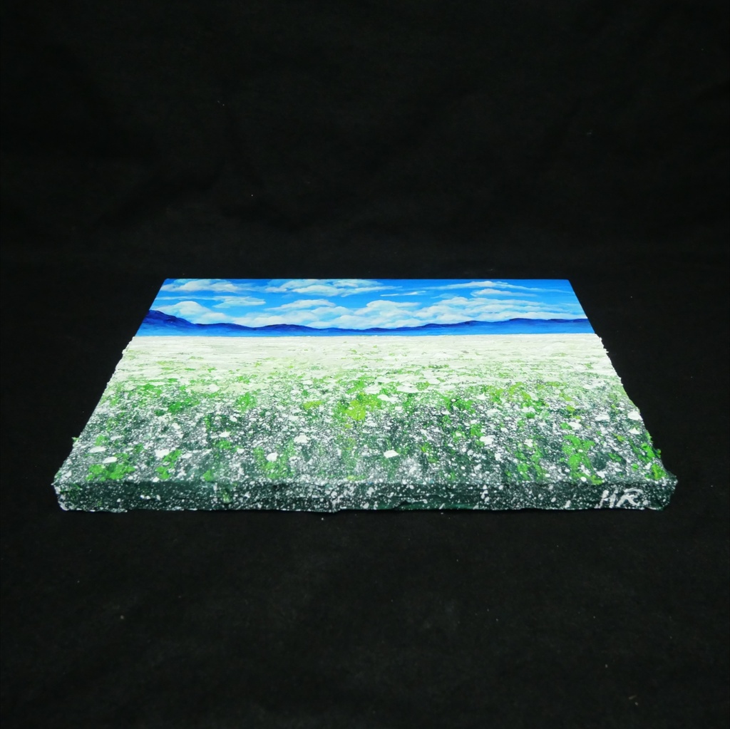 【秋のインテリア】油絵 絵画【エターナル・ホワイト】癒しの風景画 原画 F3号 額無し 壁掛けアート ギフトラッピング対応