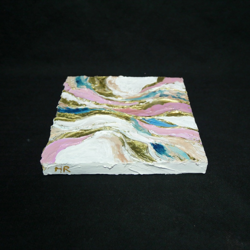 【絵画原画】Pink Marble Luxury(抽象画 / テクスチャーアート アートパネル)