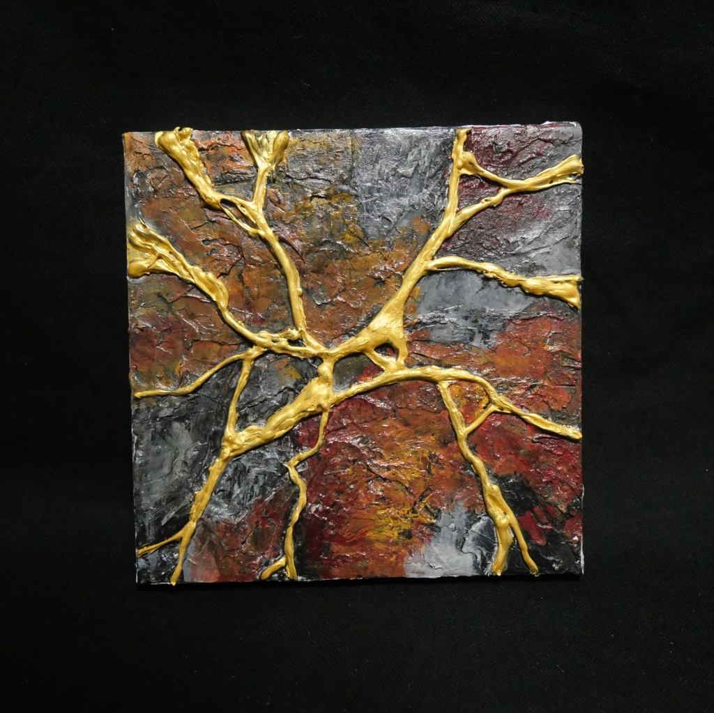 【現代アート原画】不完全な美の肯定(テクスチャーアート / 抽象画アートパネル / 壁掛け)