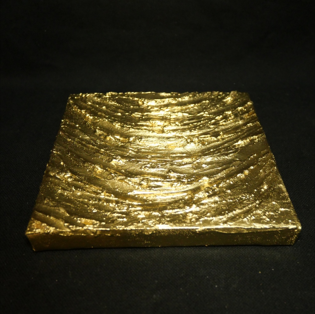 【原画・一点物】油絵 抽象画 テクスチャーアート『Golden Vortex(黄金の渦)』モダン アートパネル 壁掛けインテリア ギフトラッピング対応