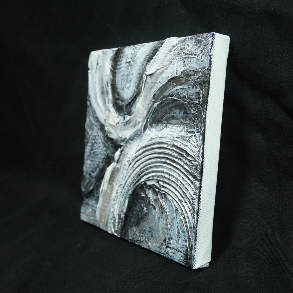 【原画】『静寂の象徴』抽象画・テクスチャーアート・油絵(壁掛けアートパネル・インテリア)