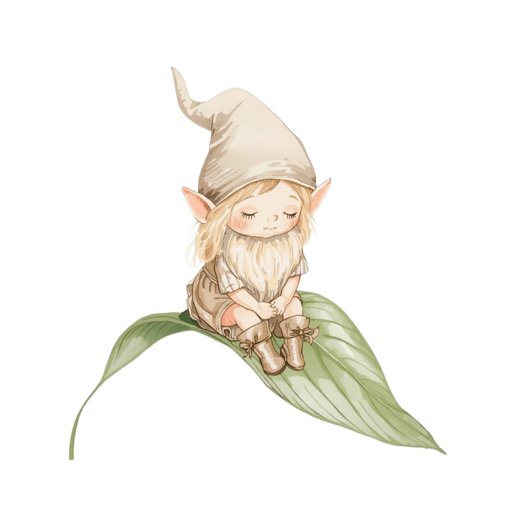 水彩風 森や草木の妖精シリーズ イラストセット(全10種)|アンティーク調・可愛い森の妖精クリップアート(PNG)