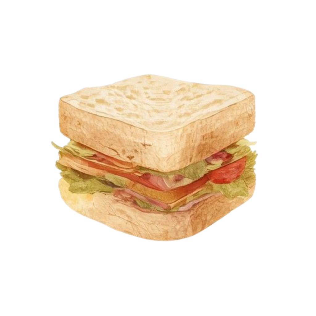 水彩風 パンシリーズ イラストセット(全12種)|アンティーク調・可愛いベーカリークリップアート(PNG)