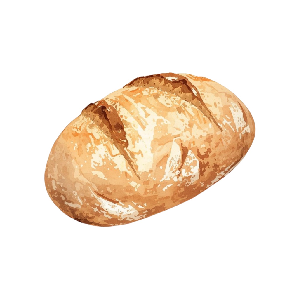水彩風 パンシリーズ イラストセット(全12種)|アンティーク調・可愛いベーカリークリップアート(PNG)