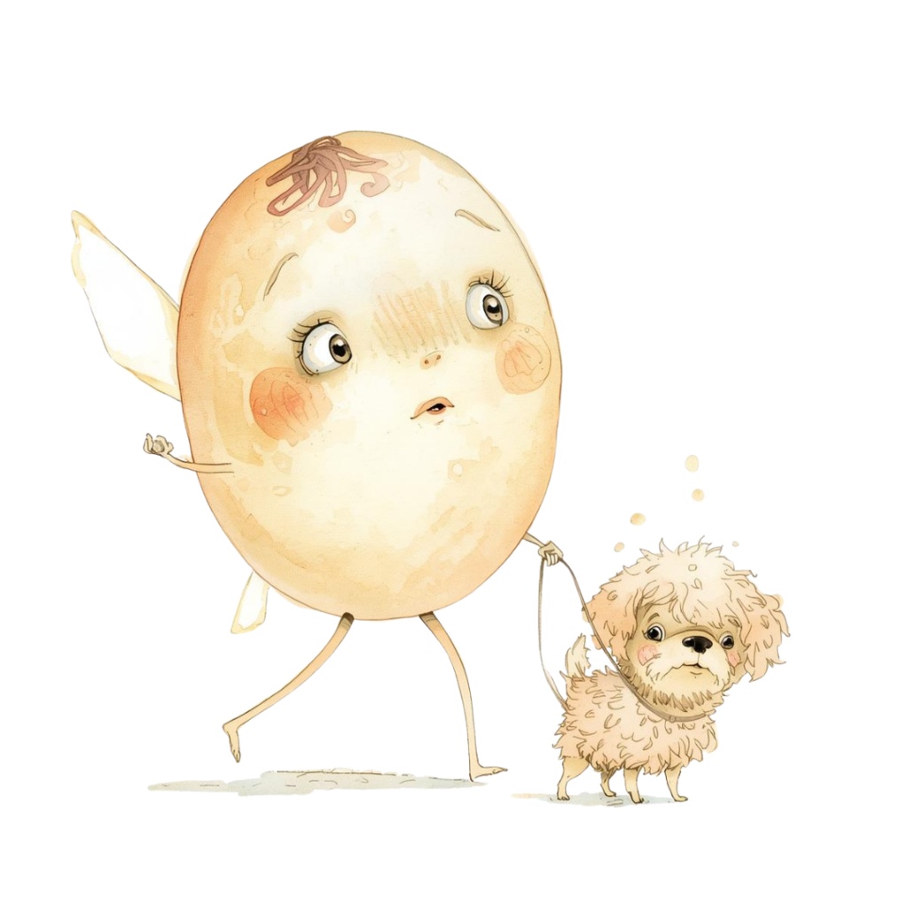 「ゆで卵の妖精」水彩クリップアートシリーズ(全8種)