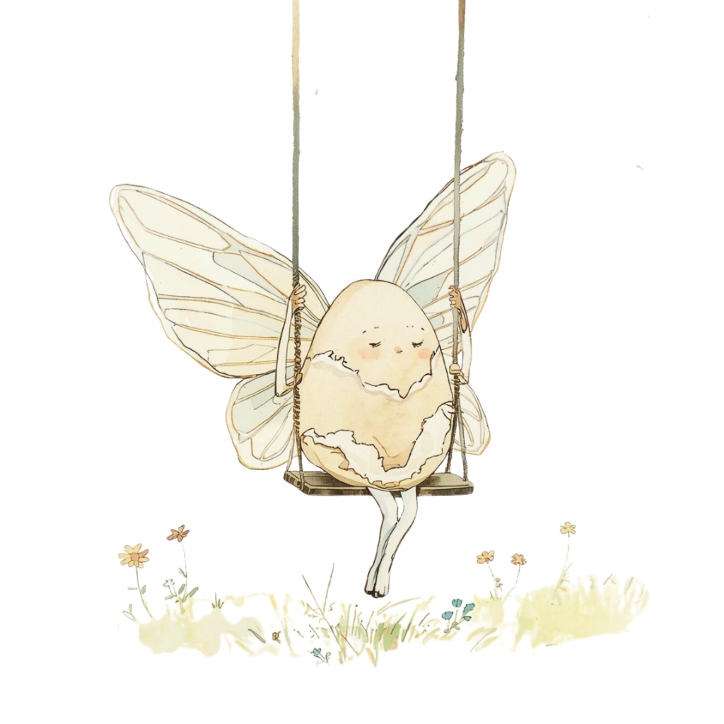 「ゆで卵の妖精」水彩クリップアートシリーズ(全8種)