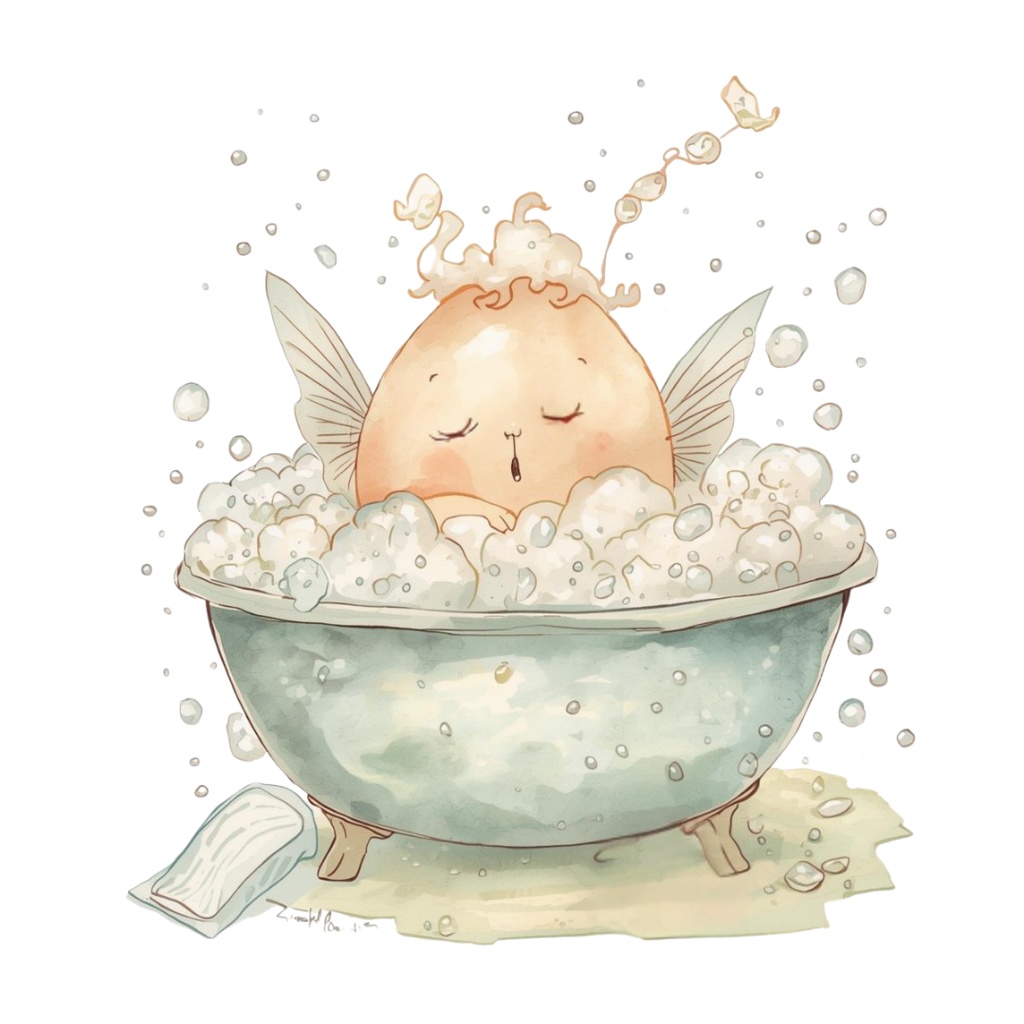 「ゆで卵の妖精」水彩クリップアートシリーズ(全8種)