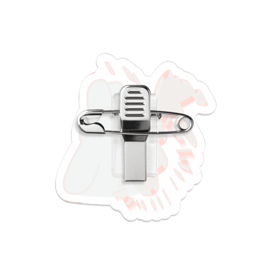 ネコとウサギ ーカラフルー 「ばくはつ」バッジ