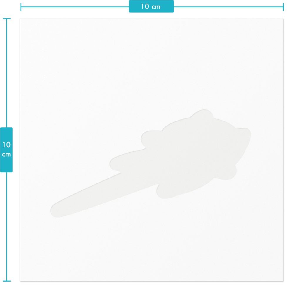 ネコとウサギ ーカラフルー 「ごろん」ステッカー