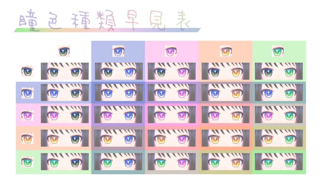 【VTS対応】瞳が光る!瞳色変化!【PSD付】